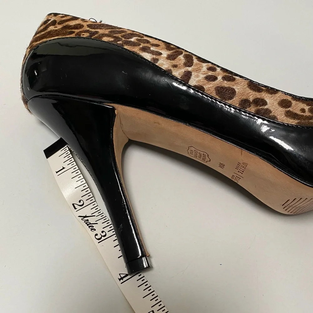 Leopard print platform heels